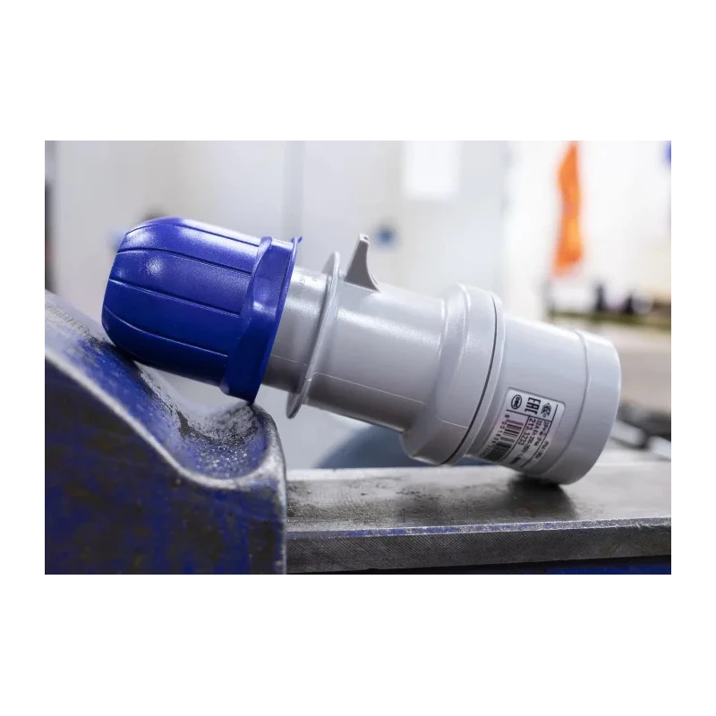 Scame Blue IP44 Cable Mount 2P+E Straight Industrial Power Connector 32A 230V IP44 