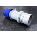 Scame Blue IP44 Cable Mount 2P+E Straight Industrial Power Connector 32A 230V IP44 