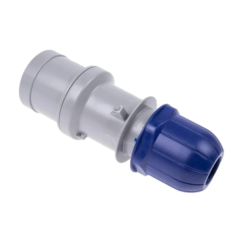 Scame Blue IP44 Cable Mount 2P+E Straight Industrial Power Connector 32A 230V IP44 