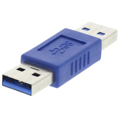 RS PRO USB Type A to Male to USB Type A Male Adapter with USB 3.0 SuperSpeed Technology 724-4140