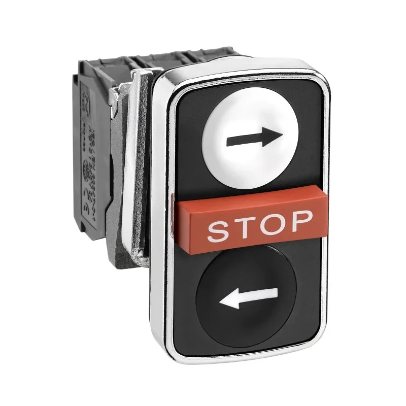 Schneider Electric Harmony XB4 Series Push Button Switch Spring Return Panel Mount 22 mm Cutout 2 NO 1 NC 600 V XB4BA711237