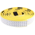 RS PRO Black Yellow Straight Impact Protector 5m Length 60mm Width Nitrile Rubber 10mm Thickness 724-9808