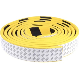 RS PRO Black Yellow Straight Impact Protector 5m Length 60mm Width Nitrile Rubber 10mm Thickness 724-9808