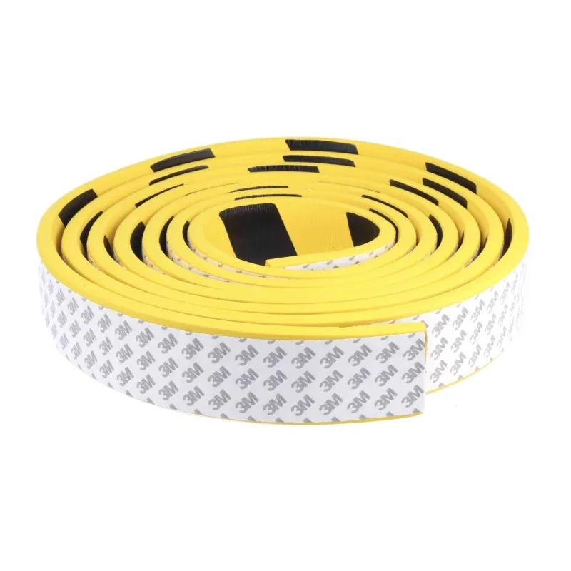 RS PRO Black Yellow Straight Impact Protector 5m Length 60mm Width Nitrile Rubber 10mm Thickness 724-9808