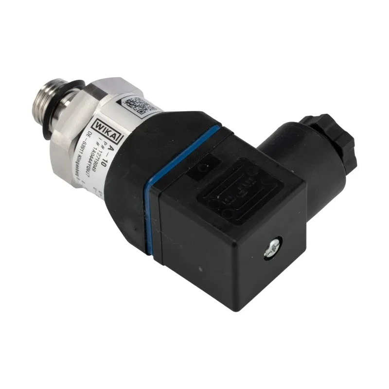 WIKA Compact Pressure Transmitter 0 bar to 1 bar Accuracy 0.25% 4-Pin Terminal IP67 Housing 304 Stainless Steel 12719049