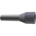 TE Connectivity Insulated Crimp Bootlace Ferrule, 12 mm Pin Length, 2.8 mm Pin Diameter, Grey for 11 AWG Wire Size 2-966067-0