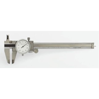RS PRO Metric Dial Caliper 200 mm 0.02 mm Resolution Analogue, Accuracy ±0.03 mm 725-5715