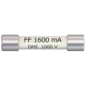 Staubli Cartridge Fuse 1.6A FF, 6.3 x 32 mm, 1kV AC, Microfuse, 10mm Diameter, 38mm Length 69.0013