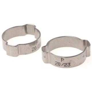 RS PRO Stainless Steel Hex Head O Clip Hose & Jubilee Clip 8mm Width 20-23mm ID 726-3611