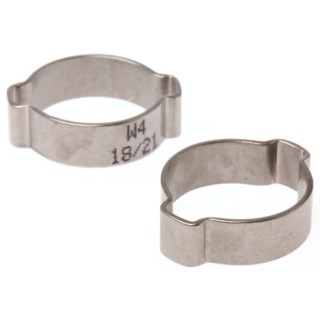 RS PRO Stainless Steel Hex Head O Clip, Hose & Jubilee Clip 8mm Width 18-21mm ID 726-3618