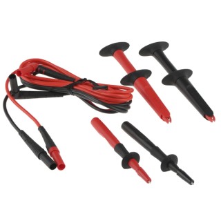 Fluke Industrial Test Lead Kit 10A, Straight to Right Angle Connectors, 1.6m Lead Length, CAT III CAT IV TL220-1