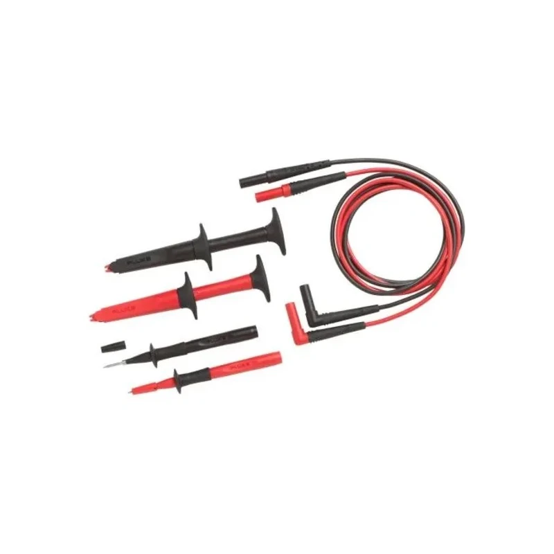 Fluke Industrial Test Lead Kit 10A, Straight to Right Angle Connectors, 1.6m Lead Length, CAT III CAT IV TL220-1