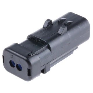 TE Connectivity AMPSEAL 16 Automotive Connector Male Red Clip 2 Way Crimp Termination 776428-1
