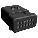 TE Connectivity AMPSEAL 16 Automotive Connector Male Red Clip 12 Way Crimp Termination 776438-1