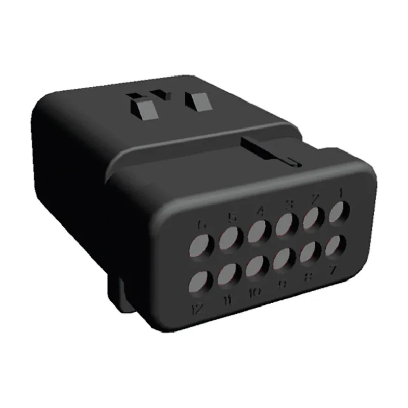 TE Connectivity AMPSEAL 16 Automotive Connector Male Red Clip 12 Way Crimp Termination 776438-1
