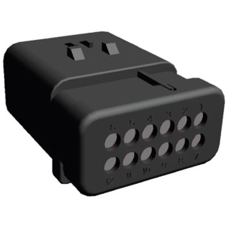 TE Connectivity AMPSEAL 16 Automotive Connector Male Grey Clip 12 Way Crimp Termination 776438-2