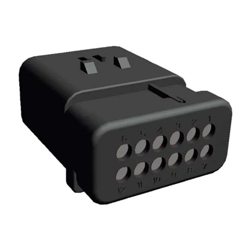 TE Connectivity AMPSEAL 16 Automotive Connector Male Grey Clip 12 Way Crimp Termination 776438-2
