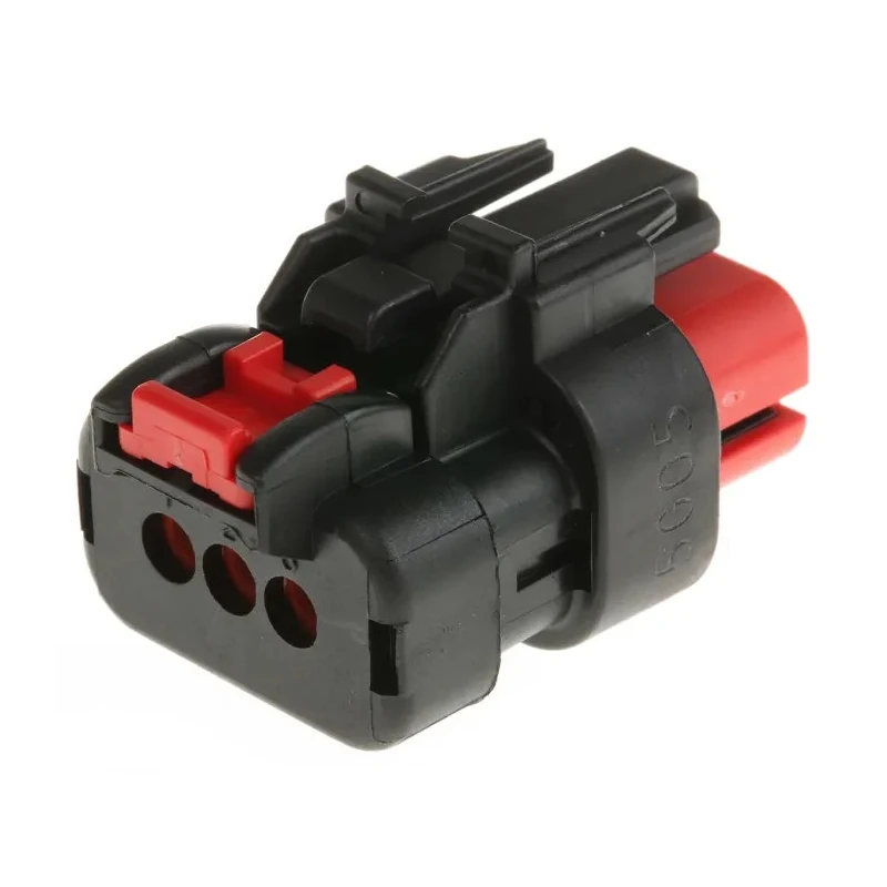 TE Connectivity AMPSEAL 16 Automotive Connector Female Red Cable 3 Way Crimp Termination 776523-1