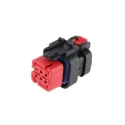 TE Connectivity AMPSEAL 16 Automotive Connector Female Red Cable 6 Way Crimp Termination 776531-1