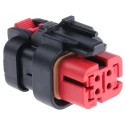 TE Connectivity AMPSEAL 16 Automotive Connector Female Red Cable 4 Way Crimp Termination 776524-1