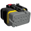 TE Connectivity AMPSEAL 16 Automotive Connector Female Grey Cable 12 Way Crimp Termination 776437-2