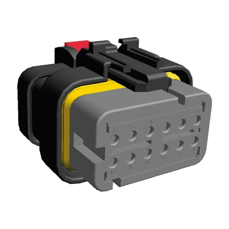 TE Connectivity AMPSEAL 16 Automotive Connector Female Grey Cable 12 Way Crimp Termination 776437-2