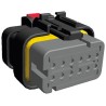 TE Connectivity AMPSEAL 16 Automotive Connector Female Grey Cable 12 Way Crimp Termination 776437-2