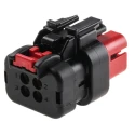 TE Connectivity AMPSEAL 16 Automotive Connector Female Red Cable 4 Way Crimp Termination 776487-1