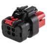TE Connectivity AMPSEAL 16 Automotive Connector Female Red Cable 4 Way Crimp Termination 776487-1