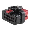TE Connectivity AMPSEAL 16 Automotive Connector Female Red Cable 12 Way Crimp Termination 776533-1