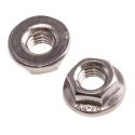 RS PRO Plain A2 Stainless Steel Flanged Hex Nut M5 11.8mm Flange Diameter 8mm Hex Size DIN 6923 725-9647