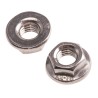 RS PRO Plain A2 Stainless Steel Flanged Hex Nut M5 11.8mm Flange Diameter 8mm Hex Size DIN 6923 725-9647