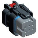 TE Connectivity AMPSEAL 16 Automotive Connector Female Grey Cable 6 Way Crimp Termination 776531-2