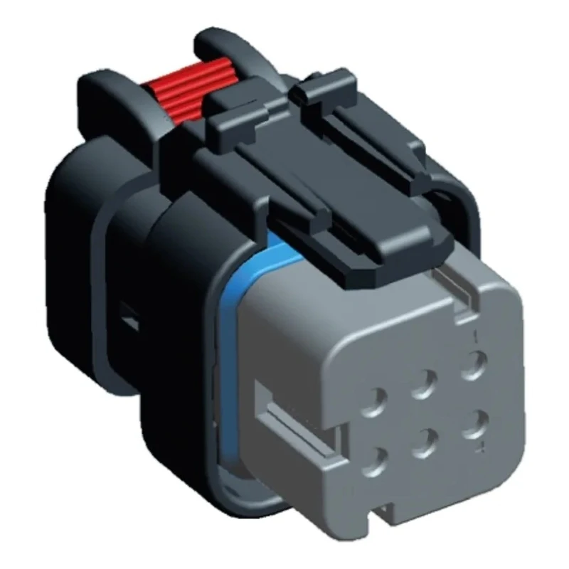 TE Connectivity AMPSEAL 16 Automotive Connector Female Grey Cable 6 Way Crimp Termination 776531-2
