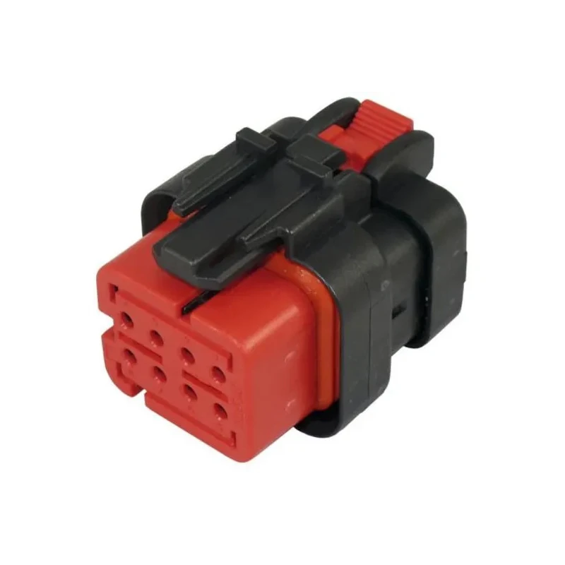 TE Connectivity AMPSEAL 16 Automotive Connector Female Red Cable 8 Way Crimp Termination 776532-1