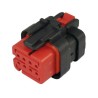 TE Connectivity AMPSEAL 16 Automotive Connector Female Red Cable 8 Way Crimp Termination 776532-1