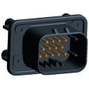 TE Connectivity Ampseal Automotive Connector Male Black Panel Mount 14 Way Solder Termination 1-776262-1