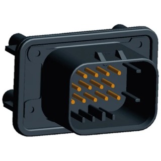 TE Connectivity Ampseal Automotive Connector Male Black Panel Mount 14 Way Solder Termination 1-776262-1