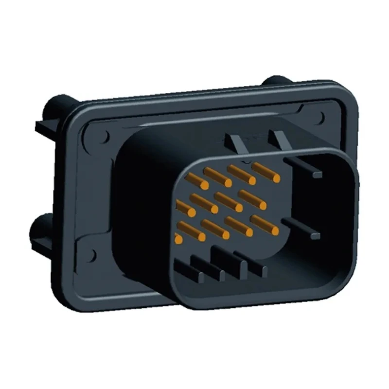 TE Connectivity Ampseal Automotive Connector Male Black Panel Mount 14 Way Solder Termination 1-776262-1