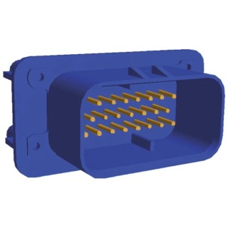 TE Connectivity Ampseal Automotive Connector Male Blue Panel Mount 23 Way Solder Termination 1-776200-5