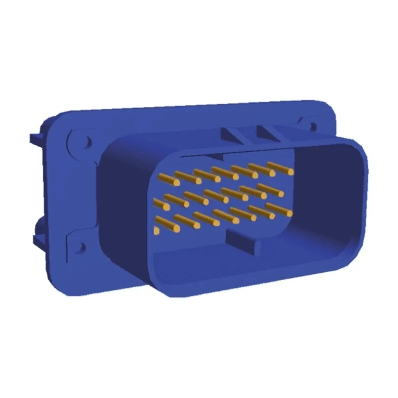 TE Connectivity Ampseal Automotive Connector Male Blue Panel Mount 23 Way Solder Termination 1-776200-5