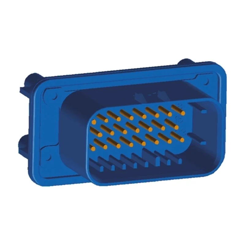 TE Connectivity Ampseal Automotive Connector Male Blue Panel Mount 23 Way Solder Termination 1-776228-5