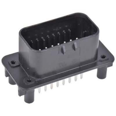 TE Connectivity Ampseal Automotive Connector Male Black Panel Mount 23 Way Solder Termination 776200-1