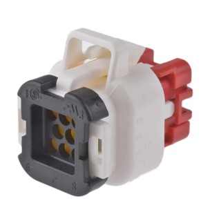 TE Connectivity Ampseal Automotive Connector Male Natural Cable 8 Way Crimp Termination 776286-2