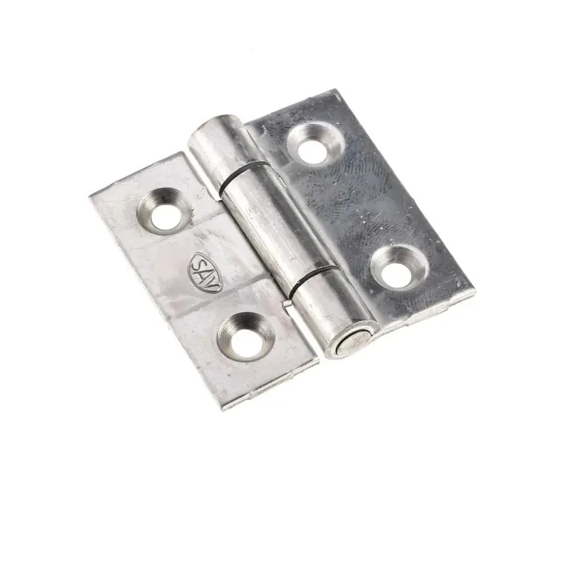 Pinet Stainless Steel Butt Hinge Fixed Pin Screw Fixing 40 mm x 40 mm x 2 mm 726-4129