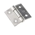 Pinet Stainless Steel Butt Hinge Fixed Pin Screw Fixing 40 mm x 40 mm x 2 mm 726-4129