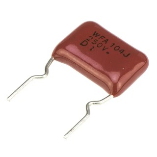 Panasonic ECWF(A) Film Capacitor 100nF 250V dc ±5% Tolerance Through Hole ECWF2104JAQ