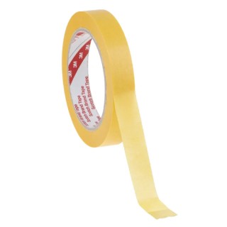 3M Gold Scotch Masking Tape 18mm Width x 50m Length Acrylic Adhesive Paper Backing 0.08mm Thickness 244