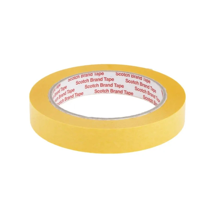 3M Gold Scotch Masking Tape 18mm Width x 50m Length Acrylic Adhesive Paper Backing 0.08mm Thickness 244