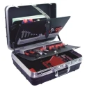 Sgos Plastic Tool Case Wheeled 215 mm x 465 mm x 352 mm Black with 3 Compartments 2 Movable Trays 6.4 kg 4UNIVERSELLETR